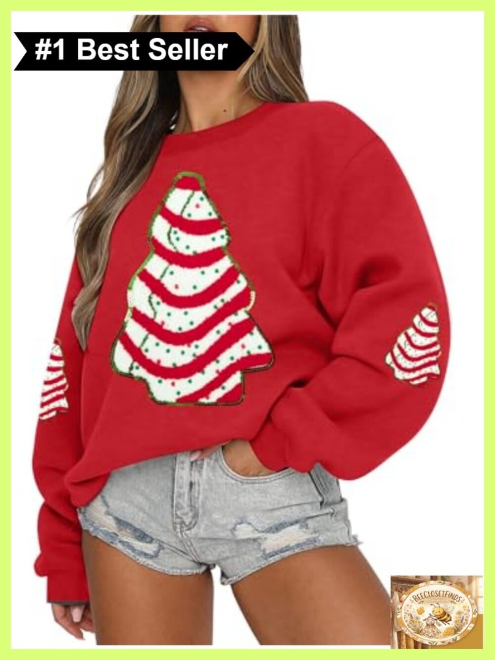 Sequin Merry & Bright Christmas Sweatshirt Women Crewneck Pullover